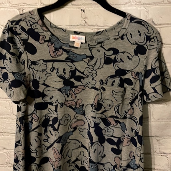 LuLaRoe Gray Carly Dress With Mickey Mouse Pattern Size XXS - Picture 2 of 5